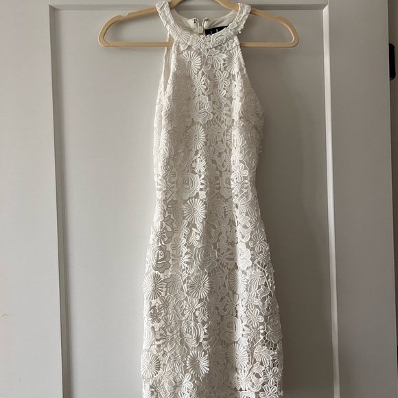 Love Poem Ivory Lace Mini Dress - Picture 4 of 6